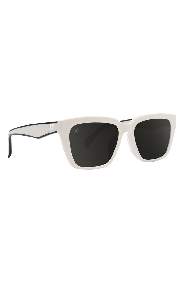 Blenders Eyewear 54mm Mave Polarized Square Sunglasses, Alternate, color, White Limo