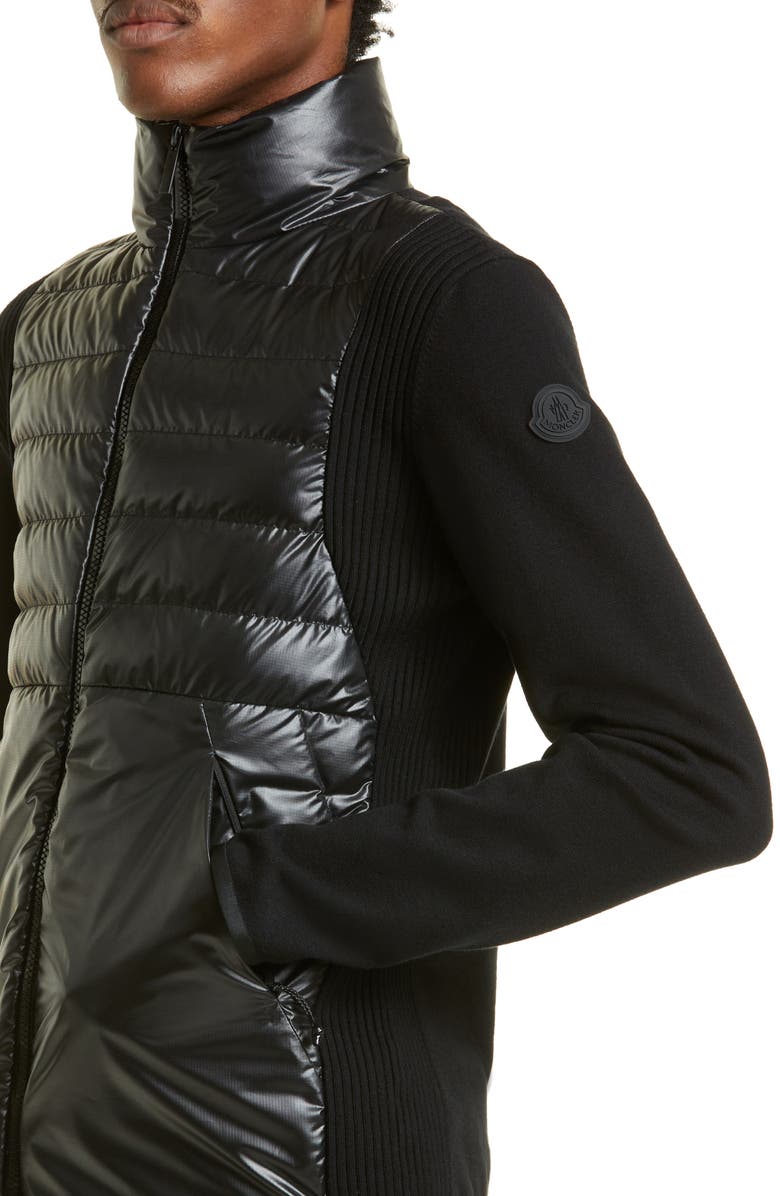 Moncler Mixed Media Down Fill Jacket, Alternate, color, 