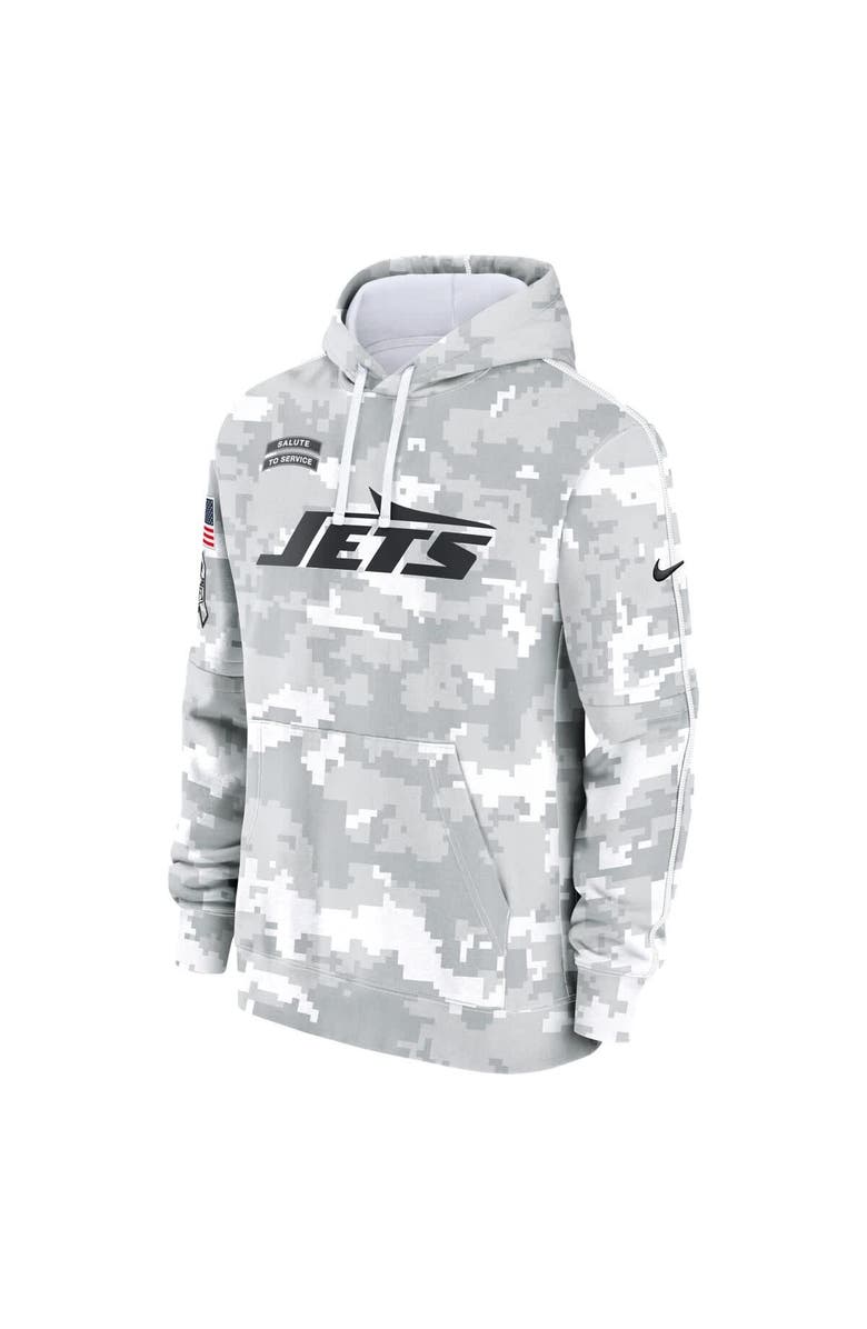 Nike Youth Nike White/Gray New York Jets 2024 Salute To Service Pullover Hoodie, Alternate, color, 