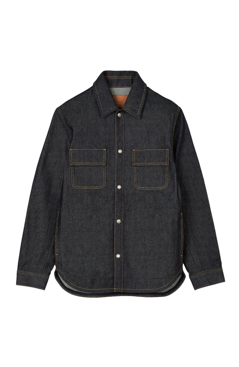 SANDRO Denim oversized shirt, Alternate, color, Raw-Denim