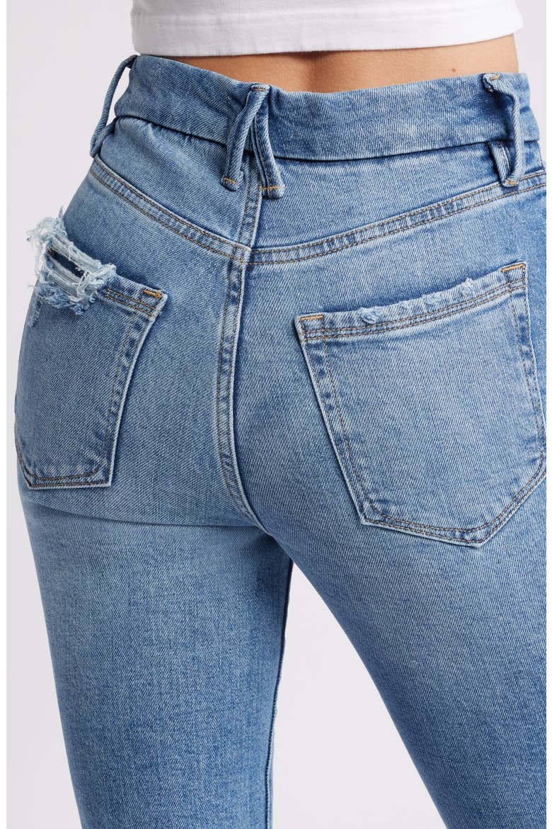Good Classic Distressed Release Hem Jeans, Alternate, color, INDIGO662