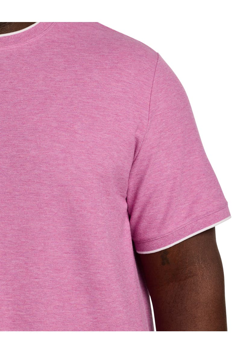 Big & Tall Piqué Crewneck T-Shirt, Alternate, color, MULBERRY HEATHER