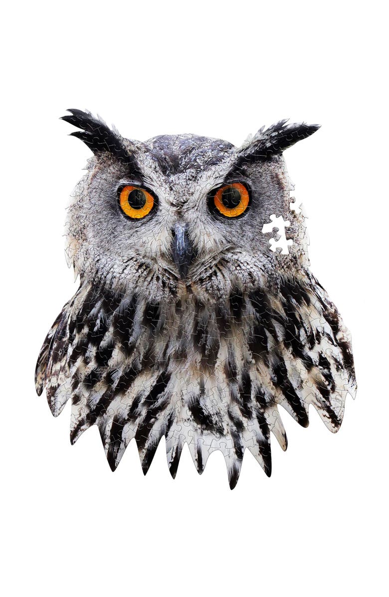 Madd Capp I Am Owl 300 Pieces Animal Shaped Jigsaw Puzzle, Alternate, color, Multicolored