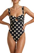 MONTCE Bella Polka Dot Underwire One-Piece Swimsuit