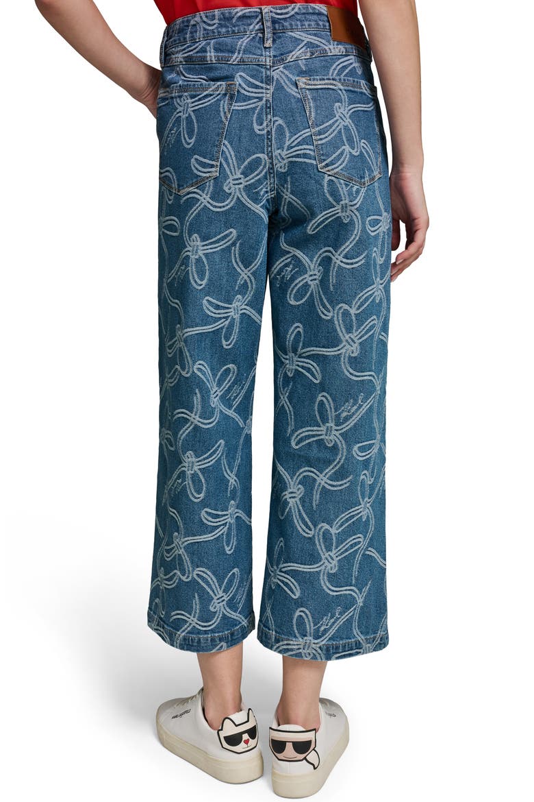 Bow Crop Wide Leg Jeans, Alternate, color, MEDIUM INDIGO