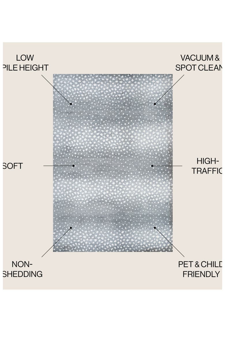 Antelope Modern Animal Area Rug, Alternate, color, Gray/Cream
