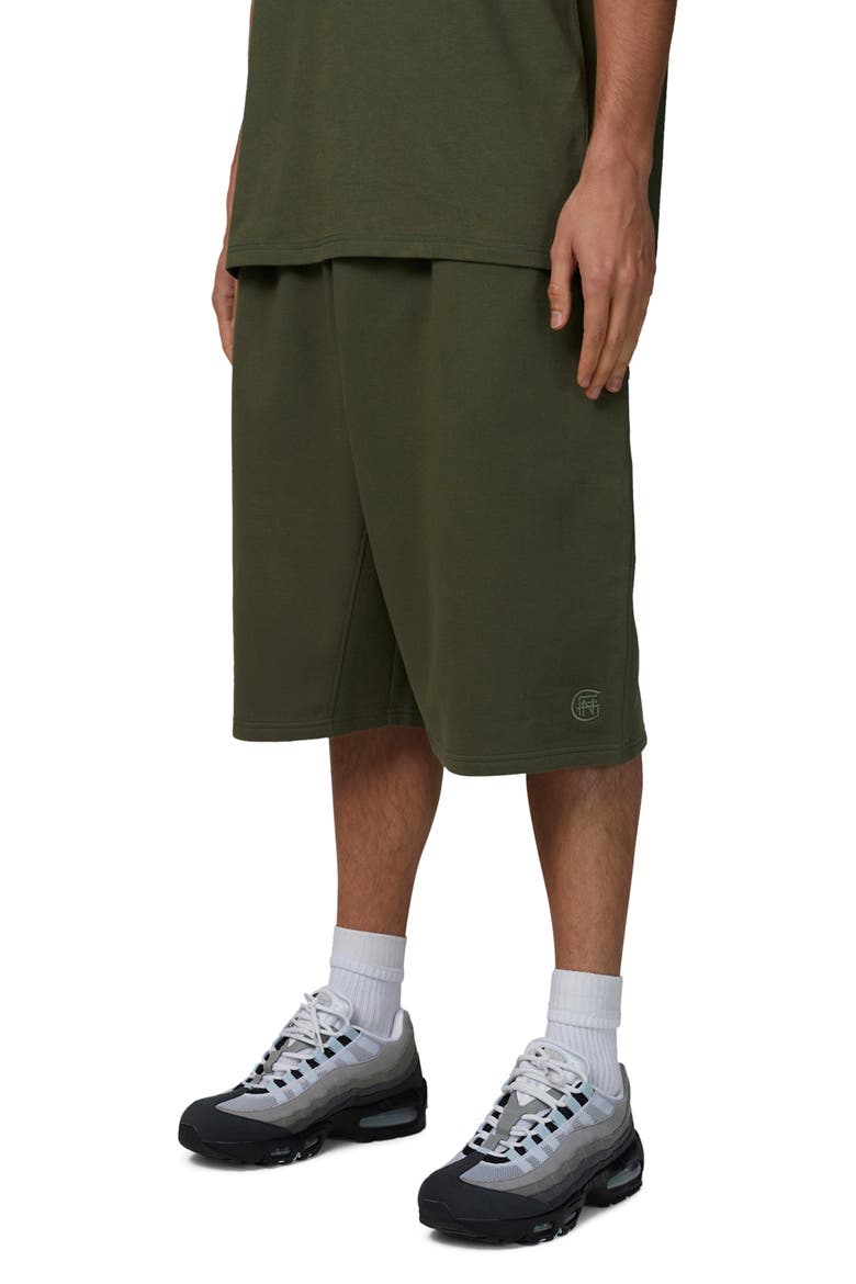 Baggy Halftone Shorts, Alternate, color, Green