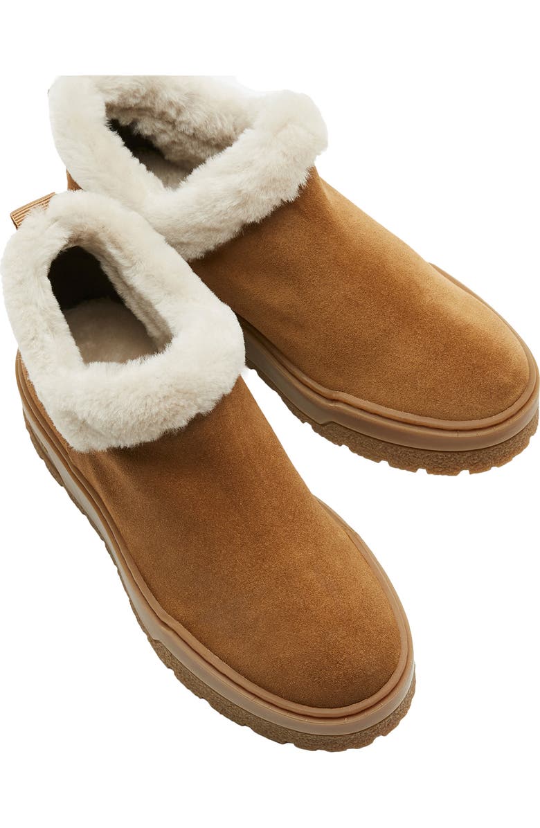 La Canadienne Lugano Genuine Shearling Lined Slip On Boot, Alternate, color, Toffee Suede