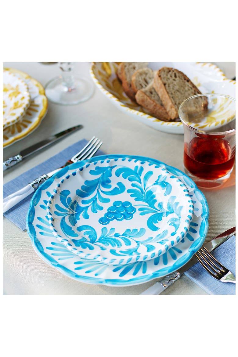 Arezzo Aqua Dinner Plate, Alternate, color, AQUA