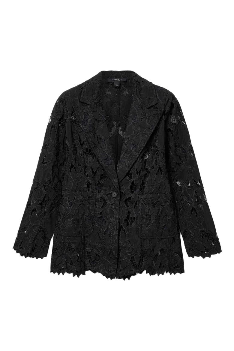 Charli Lace Blazer, Alternate, color, BLACK