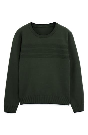 X-ray Xray Kids' Moto Ribbing Detail Crewneck Sweater In Blue
