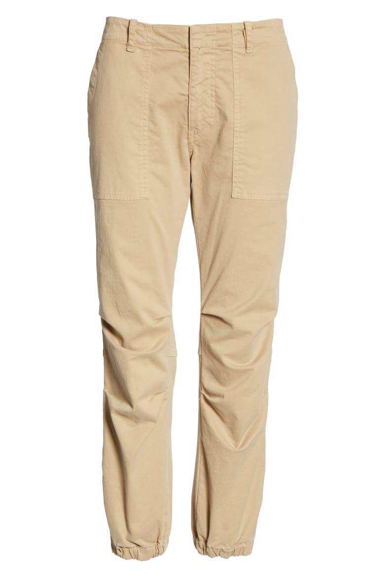 Stretch Cotton Twill Crop Military Pants, Alternate, color, DESERT SAND