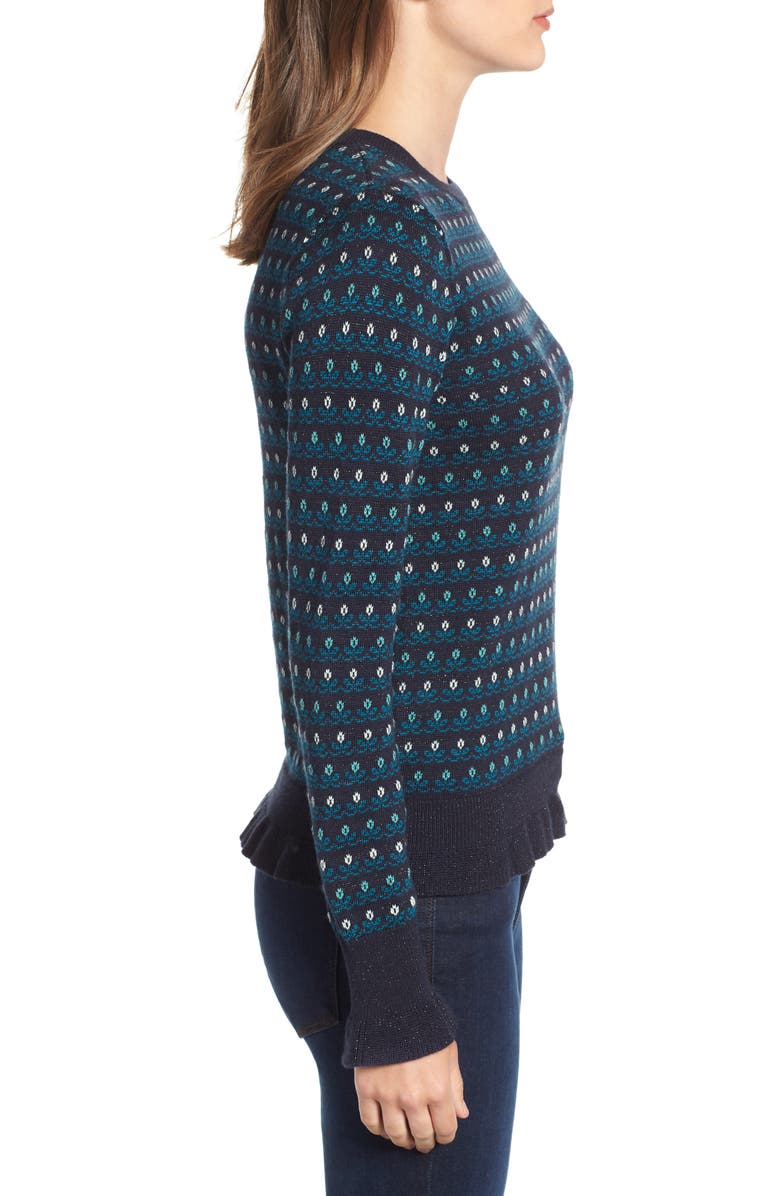 Treasure & Bond Ruffle Trim Pullover Sweater, Alternate, color, 