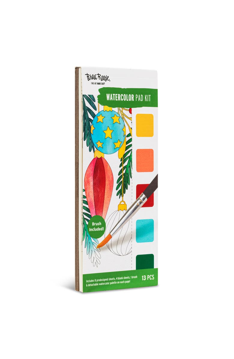 Brea Reese Watercolor Bookmark Pad Holiday Cheer, Alternate, color, 