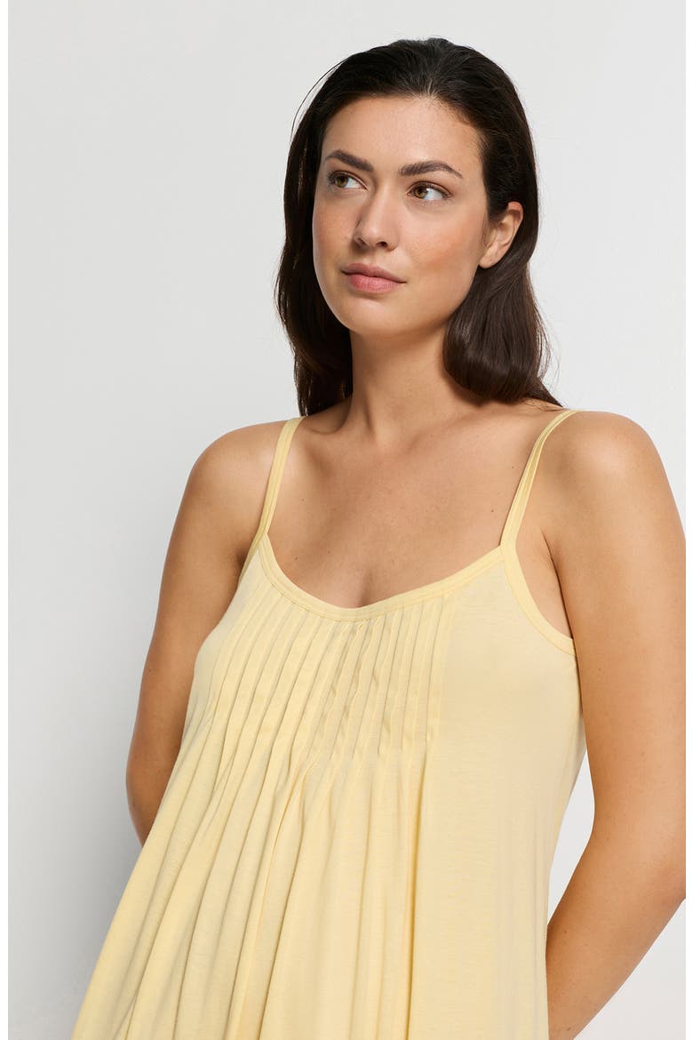 Juliet Pleat Neck Cotton Nightgown, Alternate, color, VANILLA HIGHLIGHT