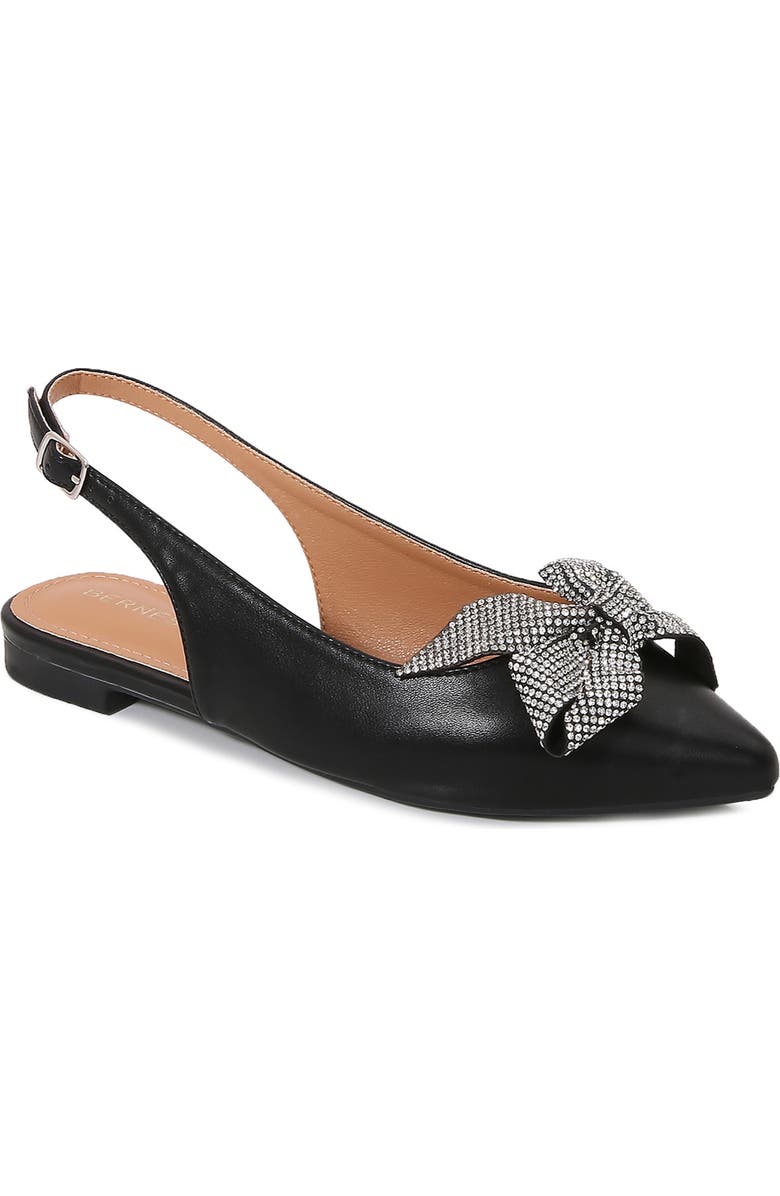 BERNESS Nyomi Rhinestone Bow Slingback Flat, Main, color,