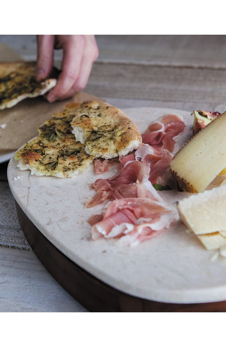 Picnic Time 'Legacy Heritage Collection by Fabio Viviani - Carrara' Marble & Wood Cheese Board, Alternate, color, 