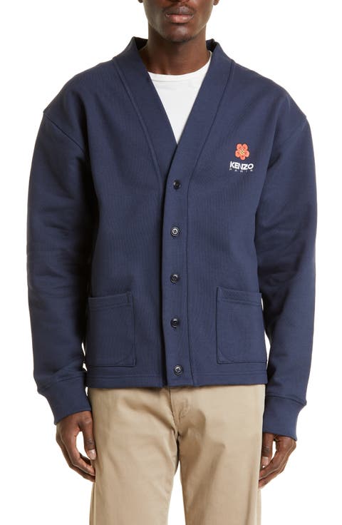 Boke Flower Graphic Fleece Cardigan