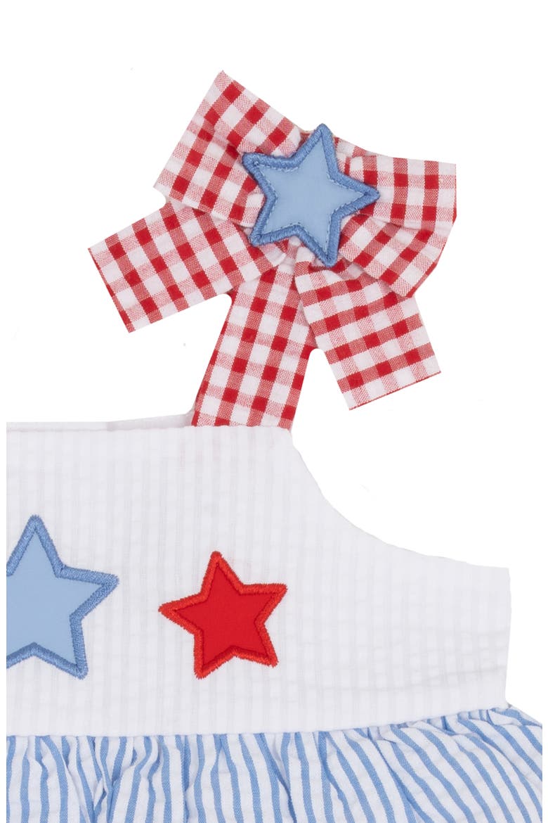 Americana Stars Seersucker Top & Shorts Set, Alternate, color, BLUE