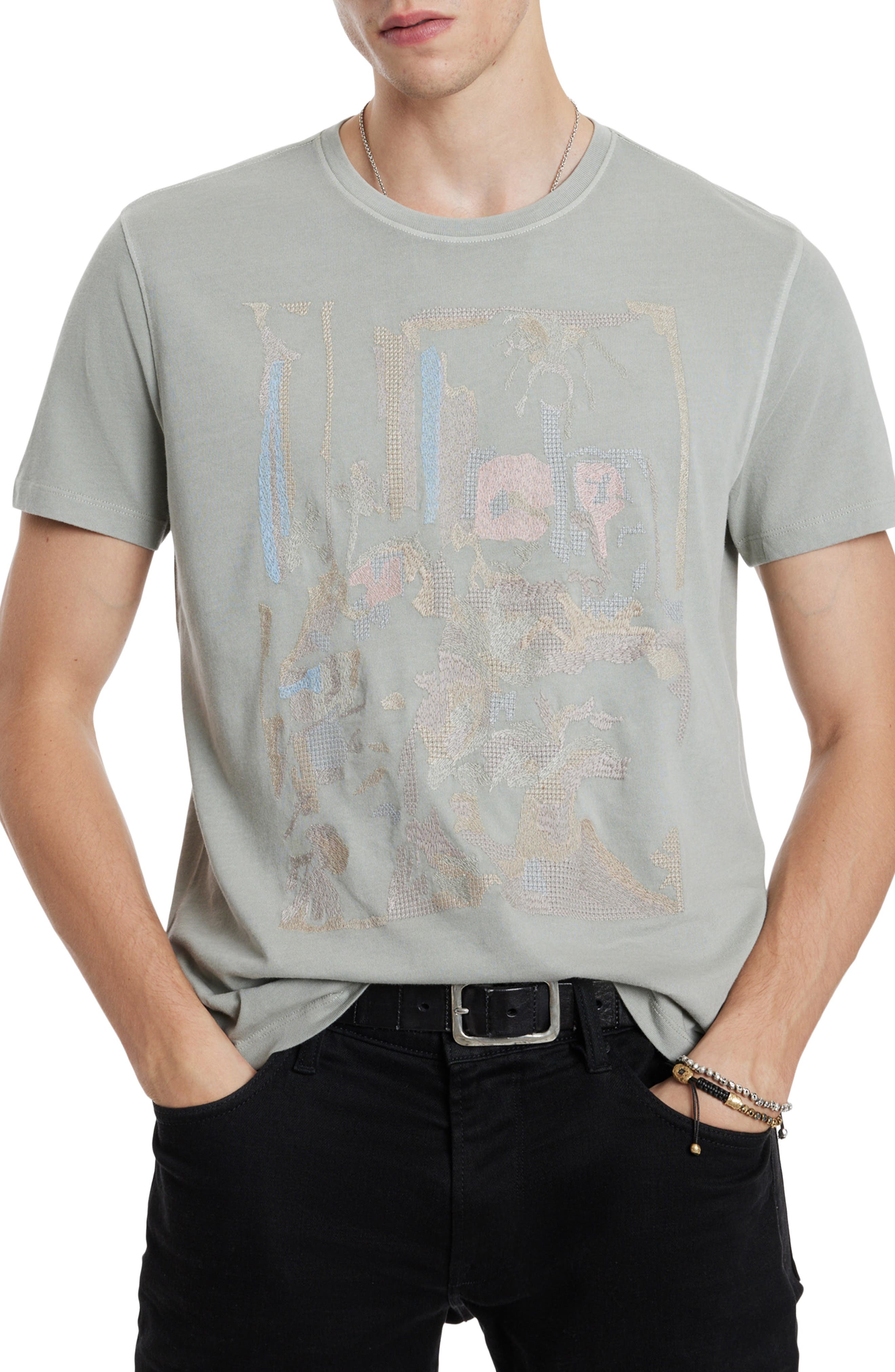 John Varvatos Embroidered Cotton Graphic T-Shirt (Men) | Nordstromrack