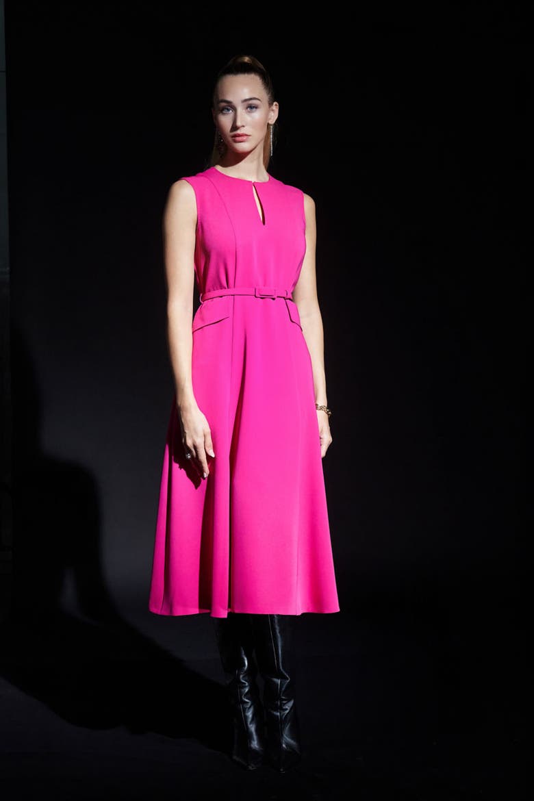 Sleeveless Midi Dress, Alternate, color, Pink
