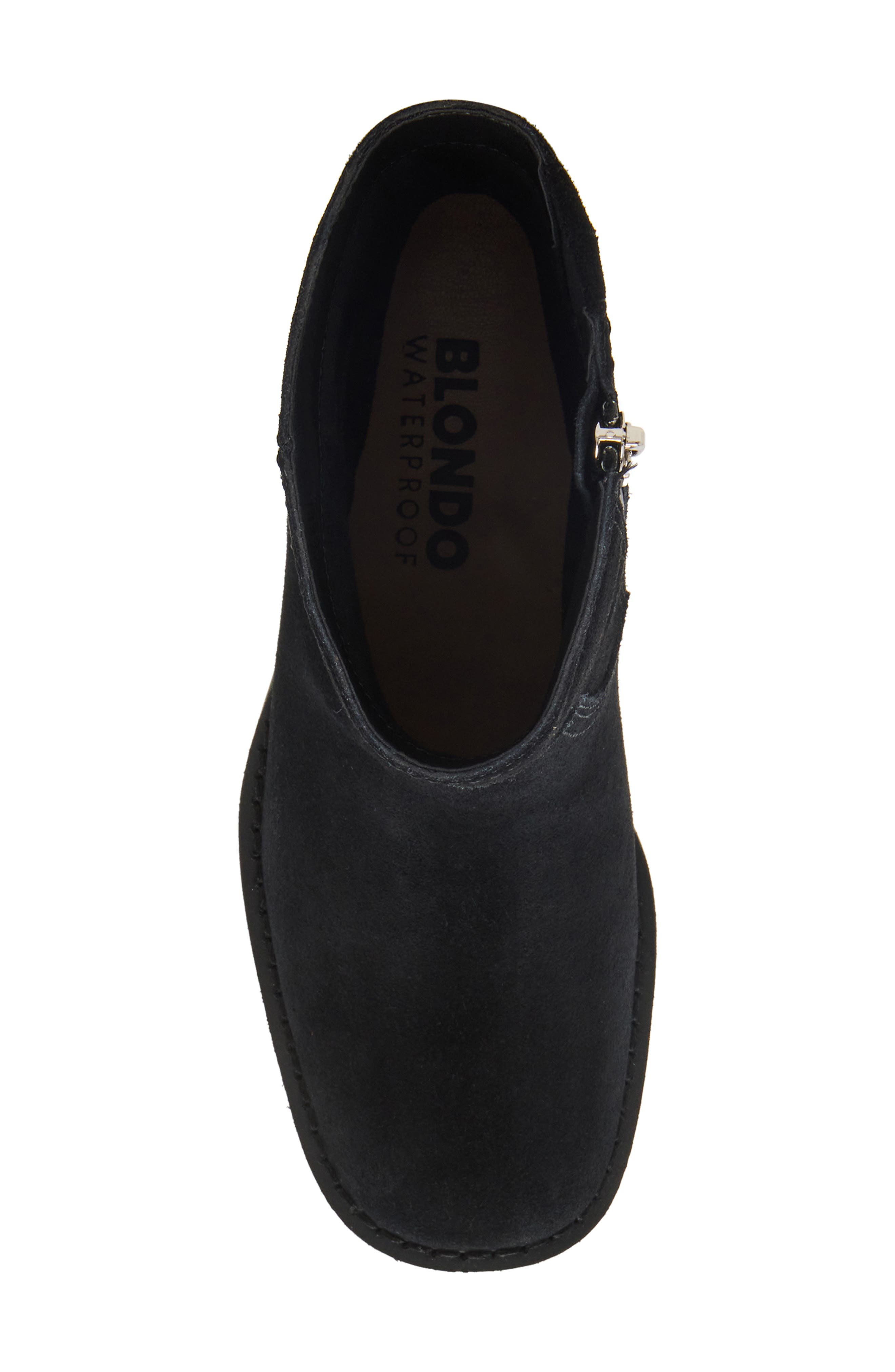 Blondo Chyler Side Zip Bootie, Alternate, color, Black Suede
