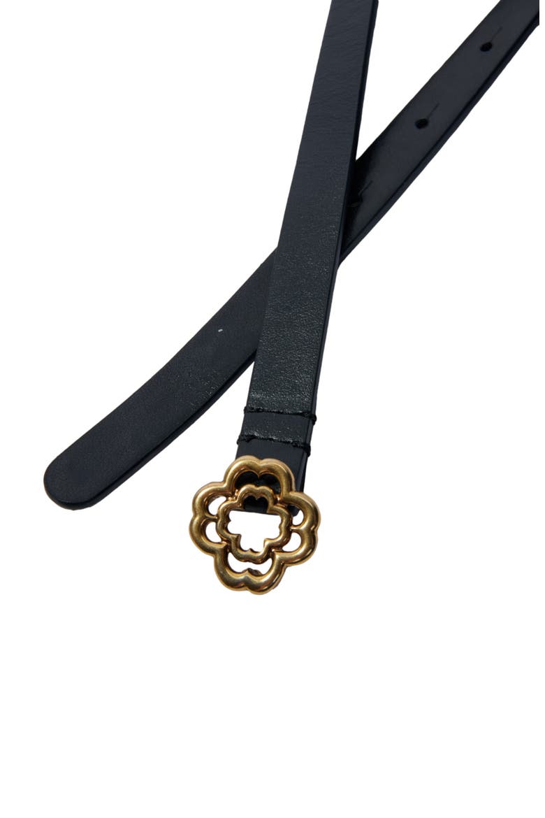 Slim Clover belt, Alternate, color, Black