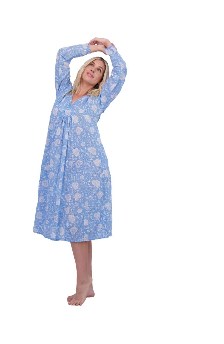 Mer St. Barth Women's "Le Reve" St Barth Caftan Blue Floral, Alternate, color, Blue