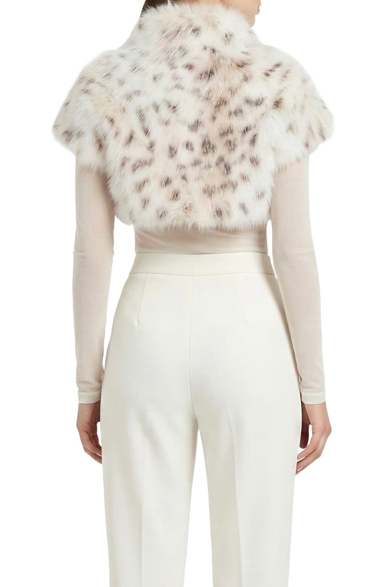 Fur-Free Lynx Belly (Faux Fur) Bolero, Short Sleeves, Alternate, color, LYX