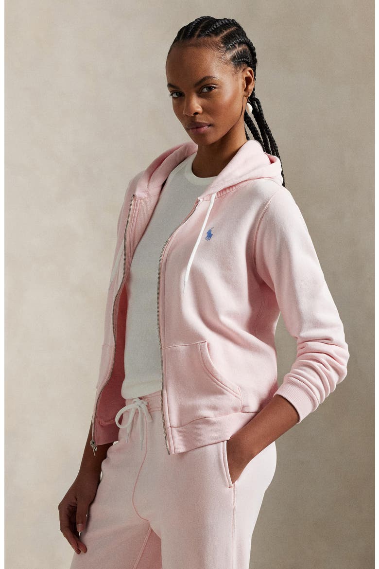 トップス Polo RalphLauren zip up hoodie lightpink Full Zip Fleece Hoodie (Women) | Nordstrom