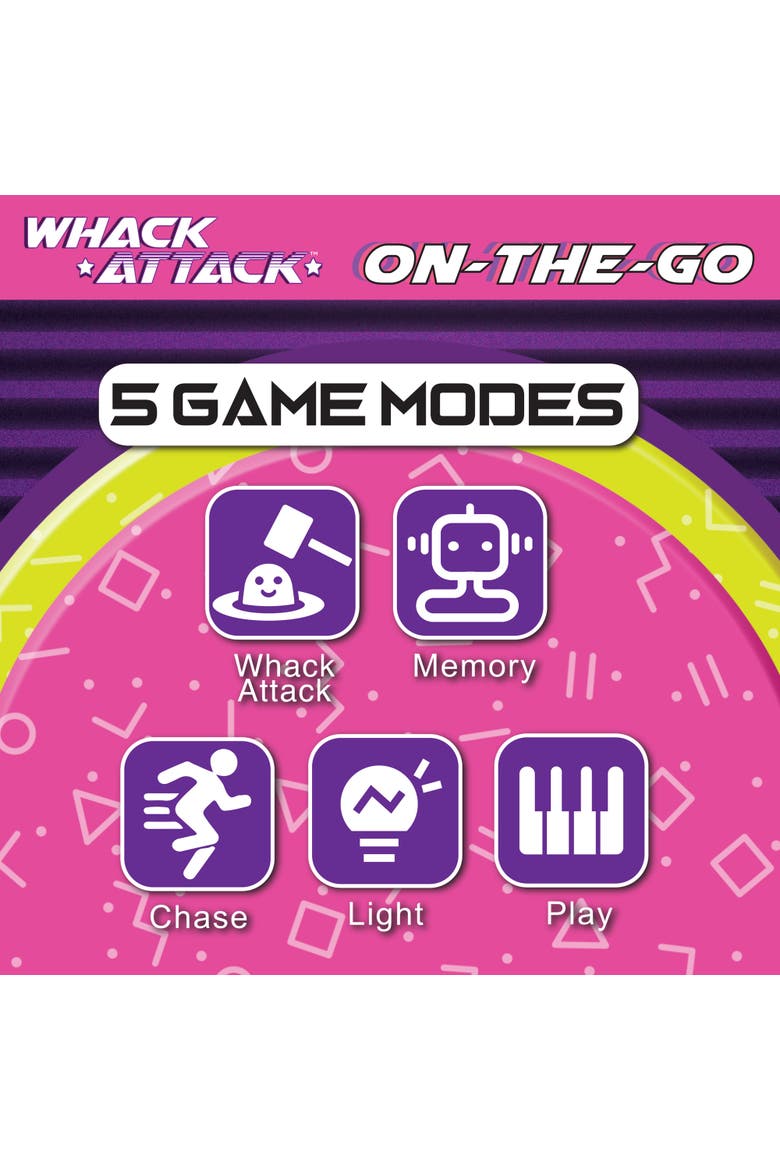 Whack Attack On the Go 5 in 1 Reflex & Memory Game, Alternate, color, Multicolored