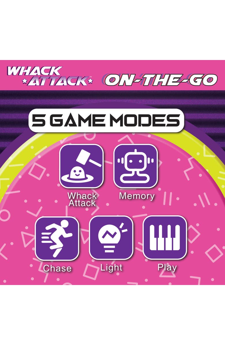 Thin Air Games Whack Attack On the Go 5 in 1 Reflex & Memory Game, Alternate, color, Multicolored