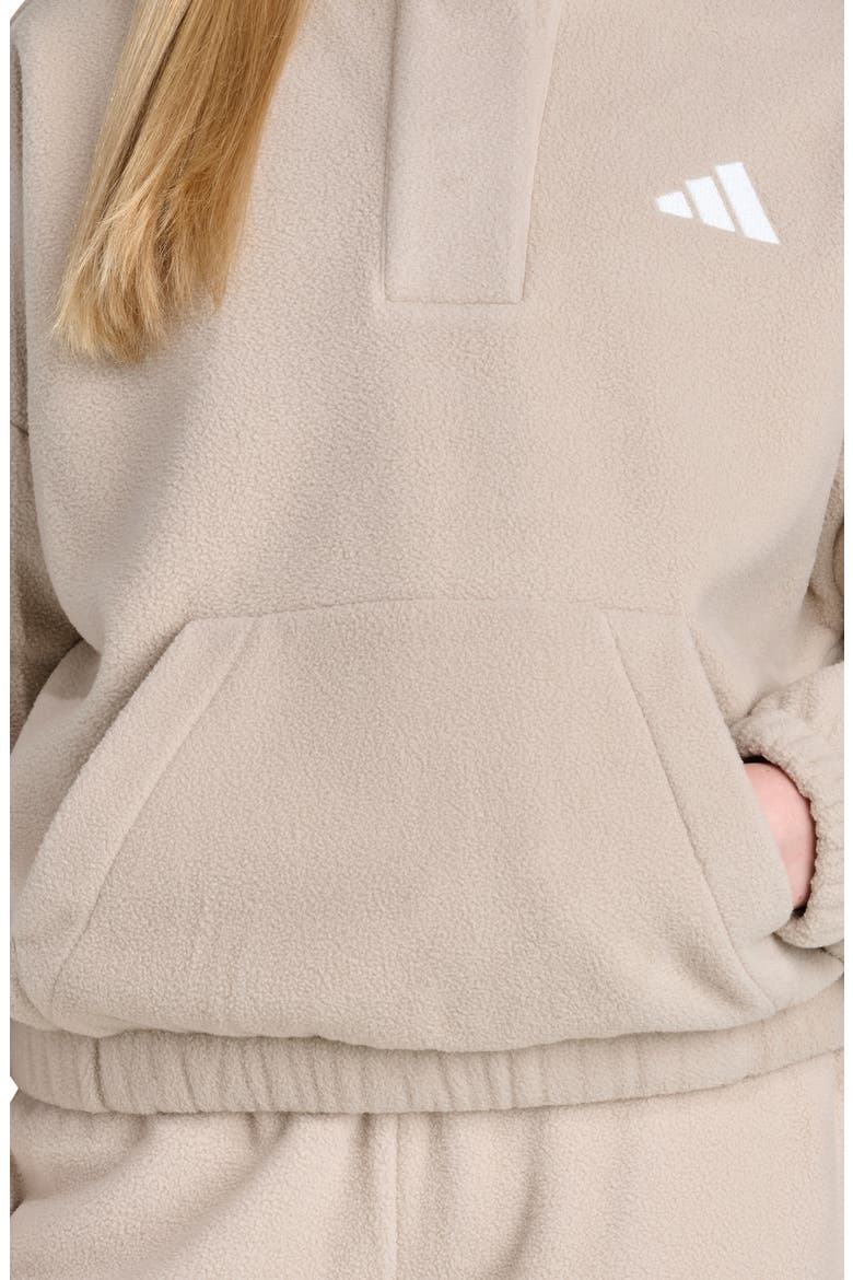 Kids' Microfleece Mock Neck Pullover, Alternate, color, LIGHT BEIGE