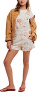 Free People Ziggy Floral Short Overalls