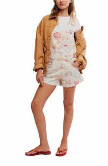 Ziggy Floral Short Overalls