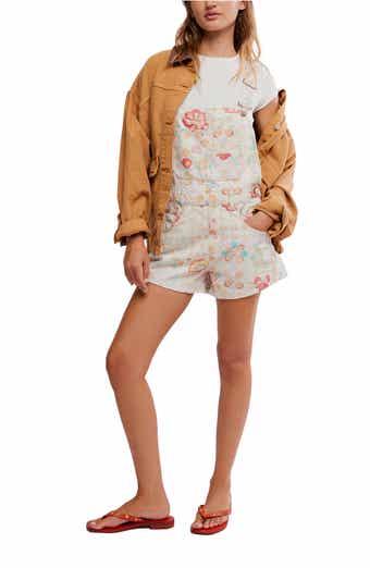 Ziggy Floral Short Overalls