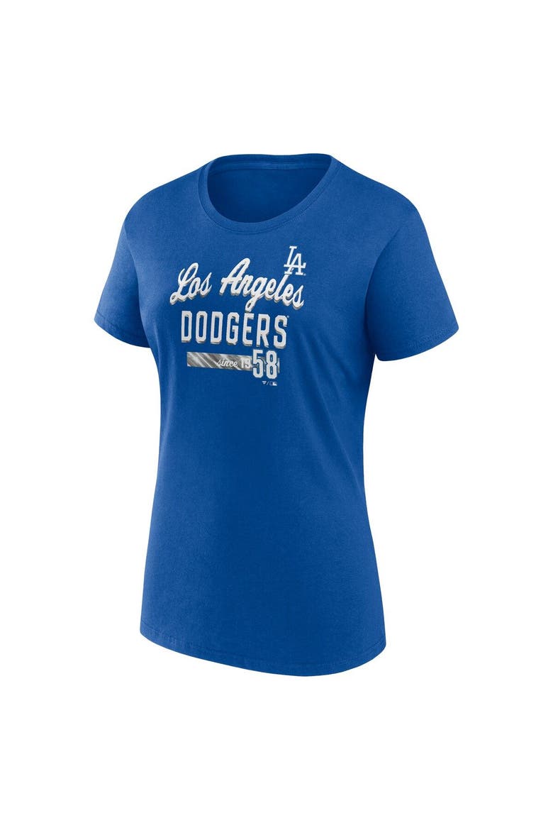 Women's Fanatics Branded Royal Los Angeles Dodgers Logo Fitted T-Shirt, Alternate, color, Royal