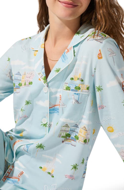 Bedhead Pajamas Print Jersey Pajamas In Blue