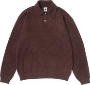 vowels Eyelet Polo Sweater