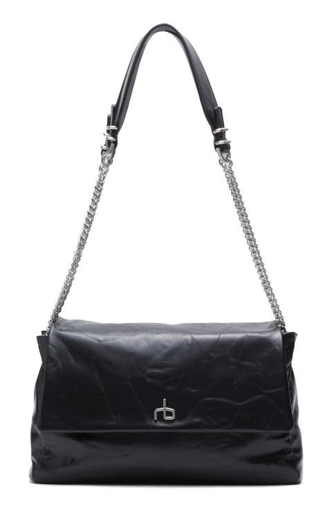 Large Chelsea Flap Leather Convertible Shoulder Bag