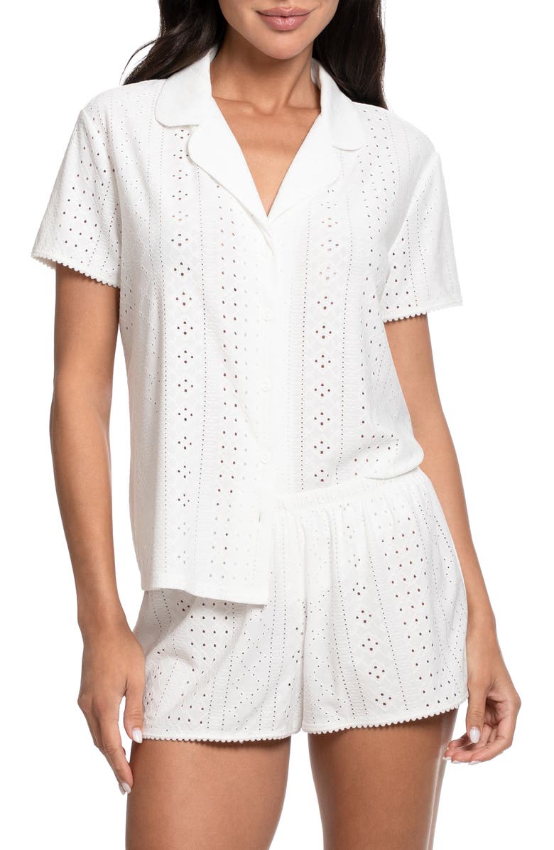 In Bloom by Jonquil Staci Eyelet Short Pajamas, Main, color, 