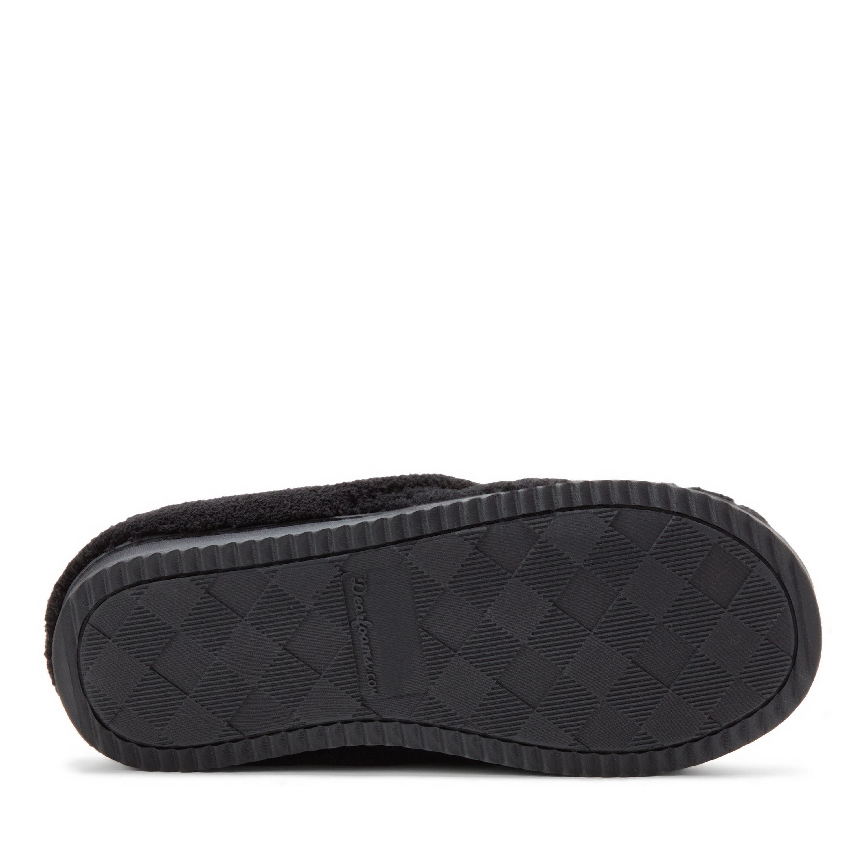 DEARFOAMS Libby Quilted Terry Clog Slipper, Alternate, color, Black