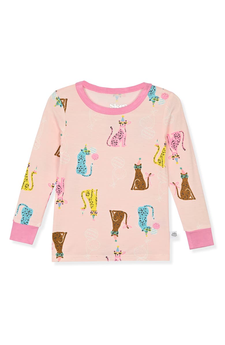 SLEEP ON IT Kids' Assorted 2-Pack Print Fitted Two-Piece Pajamas, Alternate, color, Pink