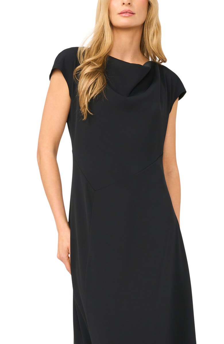 Halogen<sup>®</sup> Cowl Neck Midi Dress, Alternate, color, Rich Black