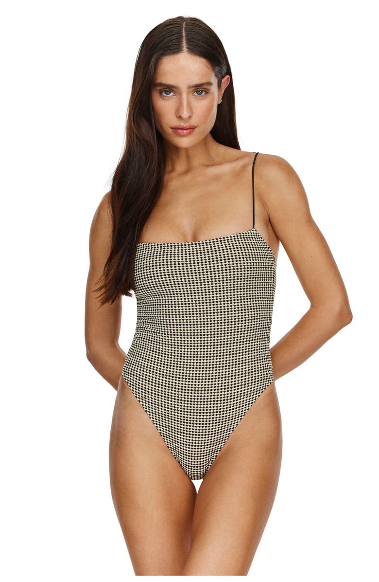 Flirtt Gottex Sandy Beach Textured One Piece, Alternate, color, Brown