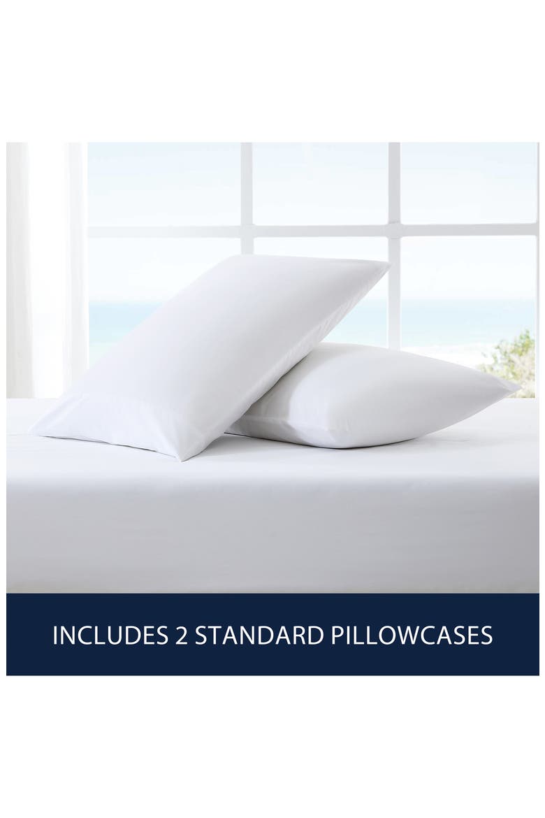 Solid Set of 2 Pillowcases, Alternate, color, WHITE