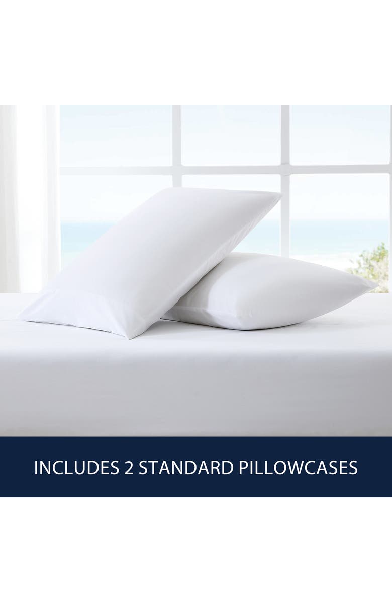 Nautica Solid Set of 2 Pillowcases, Alternate, color, White