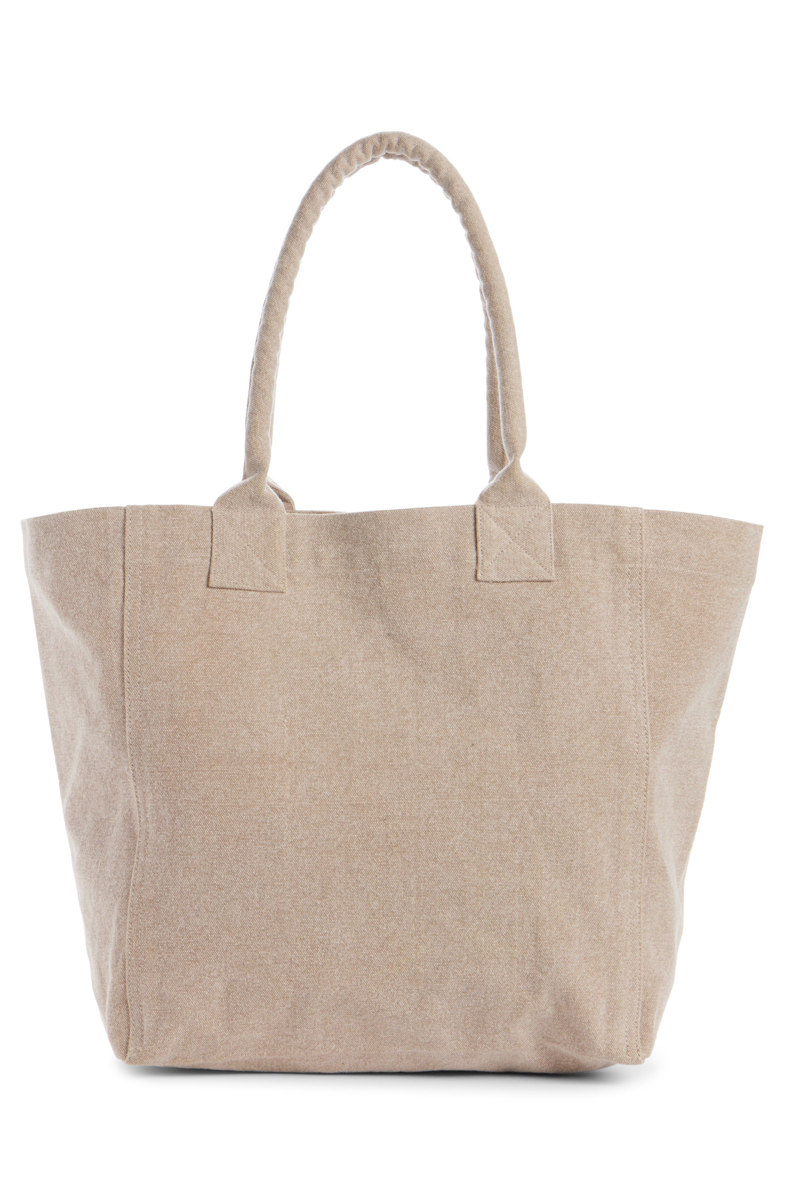 Isabel Marant Yenky Embroidered Logo Canvas Tote, Alternate, color, 
