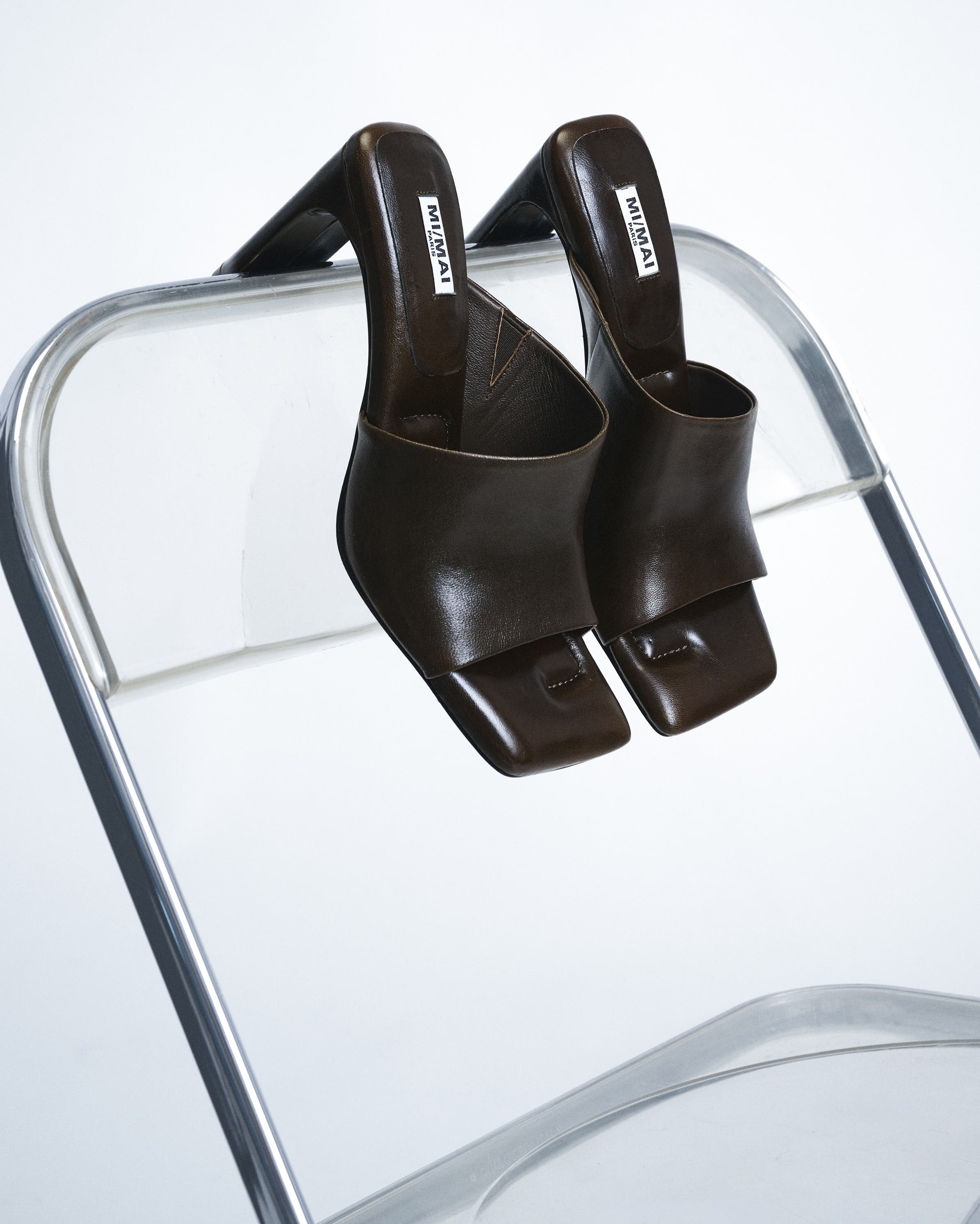 Alba Leather Heeled Mule Sandals, Alternate, color, Khaki