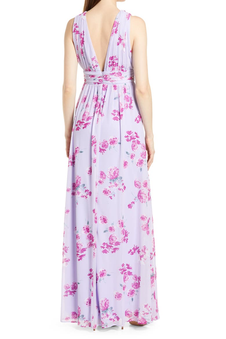 Heavenly Hues Floral Evening Gown, Alternate, color, LAVENDER FLORAL